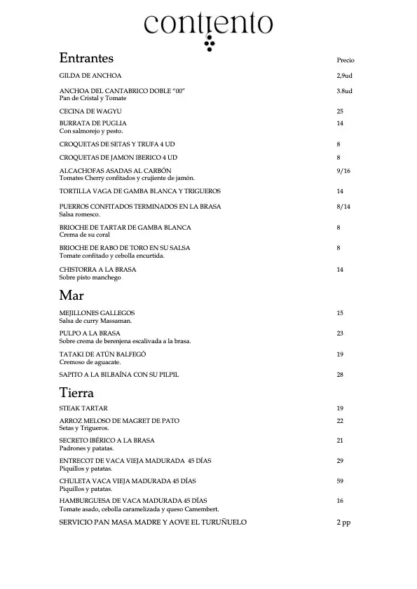 Carta Contiento